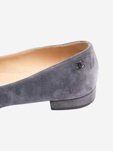 Chanel Dark grey suede ballet flats - size EU 39.5