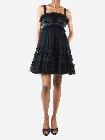 Black tulle corset mini dress - size UK 6 Dresses Burberry 