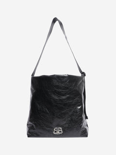 Black crinkled leather tote bag Tote Bags Balenciaga 