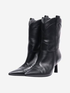 Sergio Rossi Black leather ankle boots - size EU 37