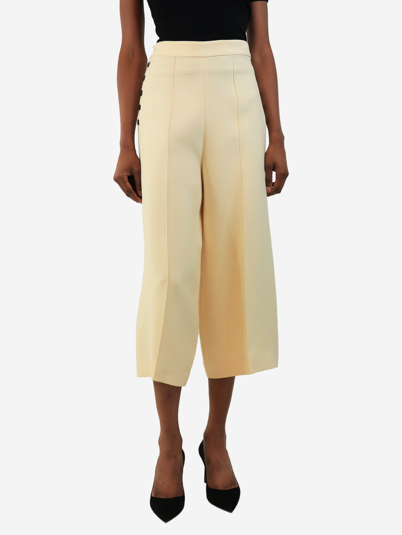 White cropped linen trousers - size XS Trousers Dusan 