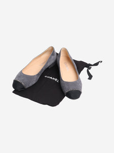 Chanel Dark grey suede ballet flats - size EU 39.5