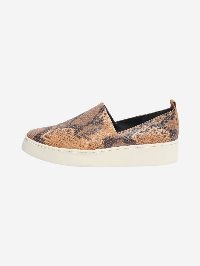 Brown snakeskin slip-on sneakers - size EU 39 Trainers Vince 