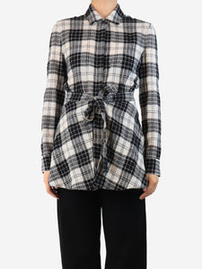 Rosetta Getty Black and ecru check shirt - size UK 10