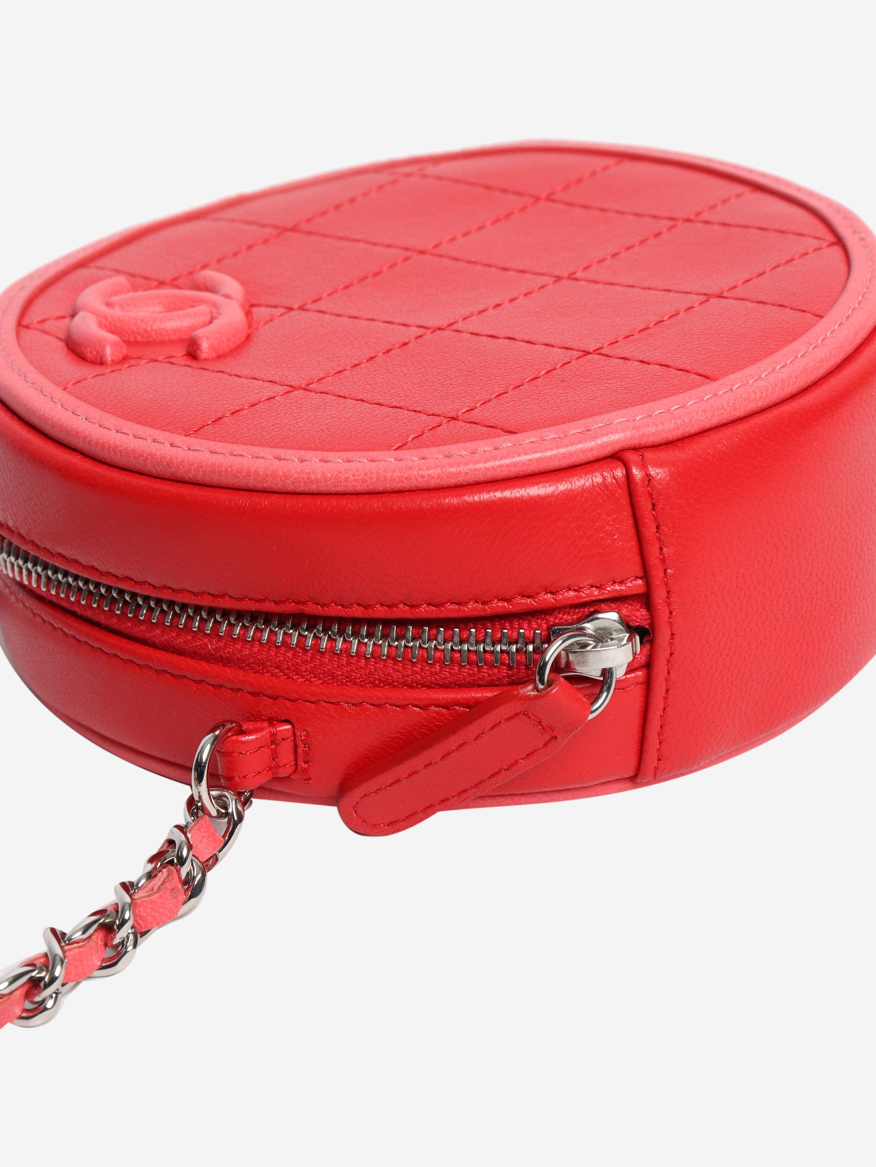 Red 2019 lambskin round crossbody bag Cross-body bags Chanel 