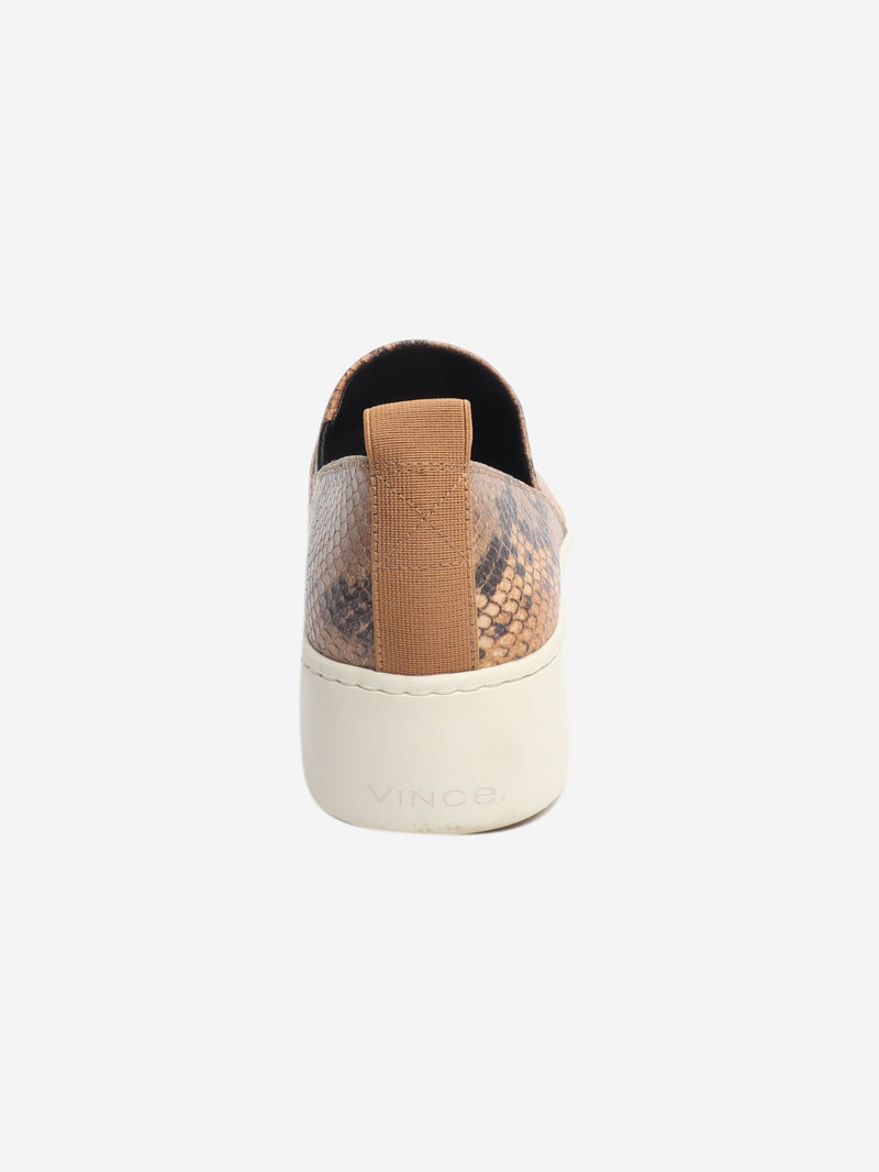 Brown snakeskin slip-on sneakers - size EU 39