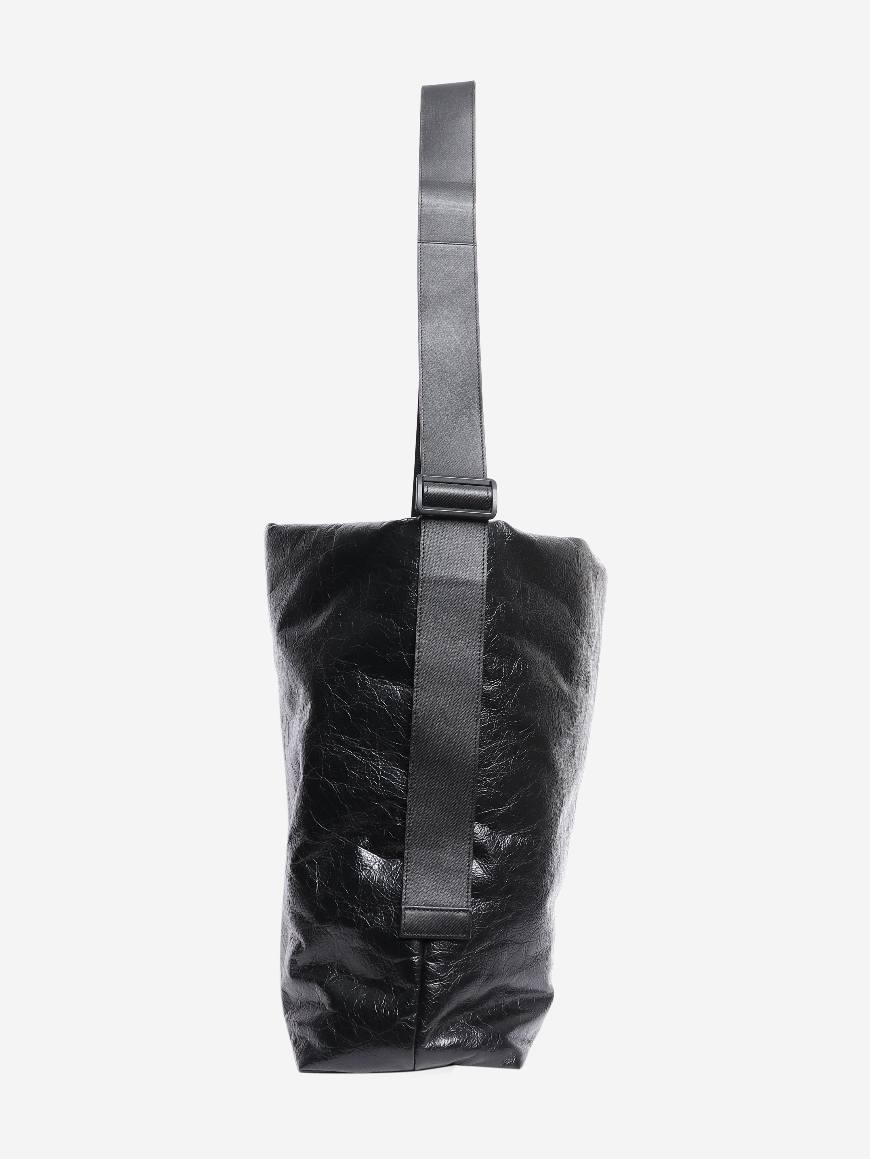 Black crinkled leather tote bag Tote Bags Balenciaga 