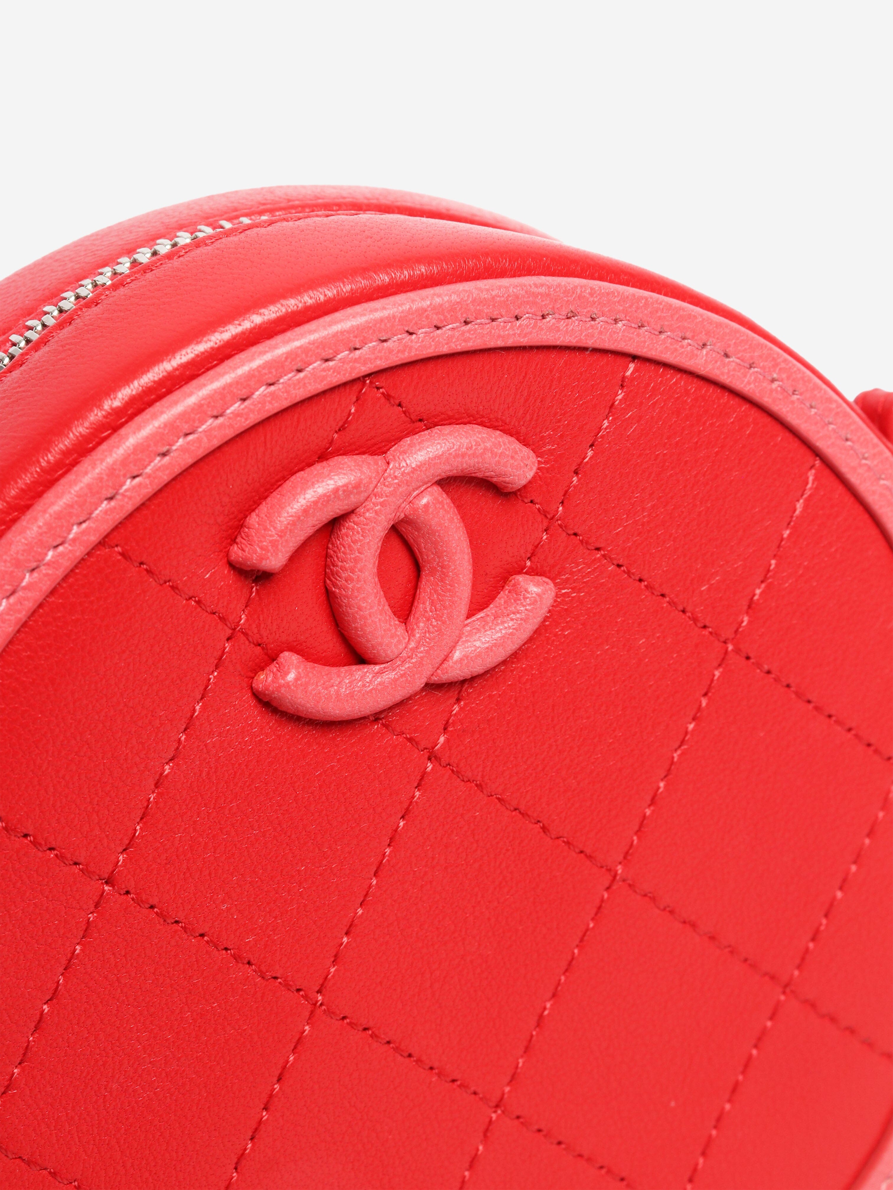 Red 2019 lambskin round crossbody bag Cross-body bags Chanel 