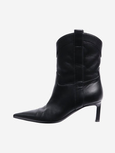 Sergio Rossi Black leather ankle boots - size EU 37