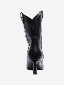 Sergio Rossi Black leather ankle boots - size EU 37