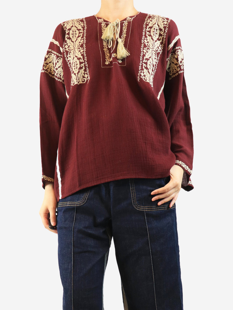 embroidered cotton blouse