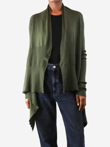 Rick Owens Khaki asymmetrical cardigan - size XS