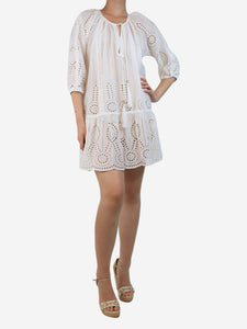 Melissa Odabash White broderie anglaise mini dress - M