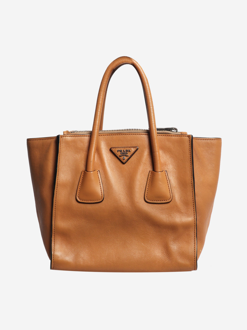 Tan Twin Pocket 2way bag