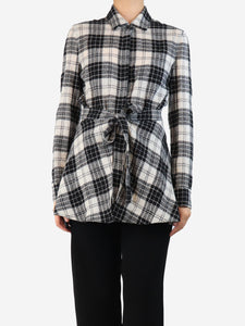 Rosetta Getty Black and ecru check shirt - size UK 10