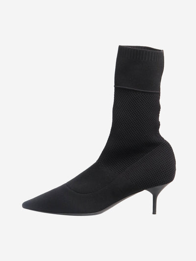 Black sock knit boots - size EU 40.5 (UK 7.5) Boots Joseph 