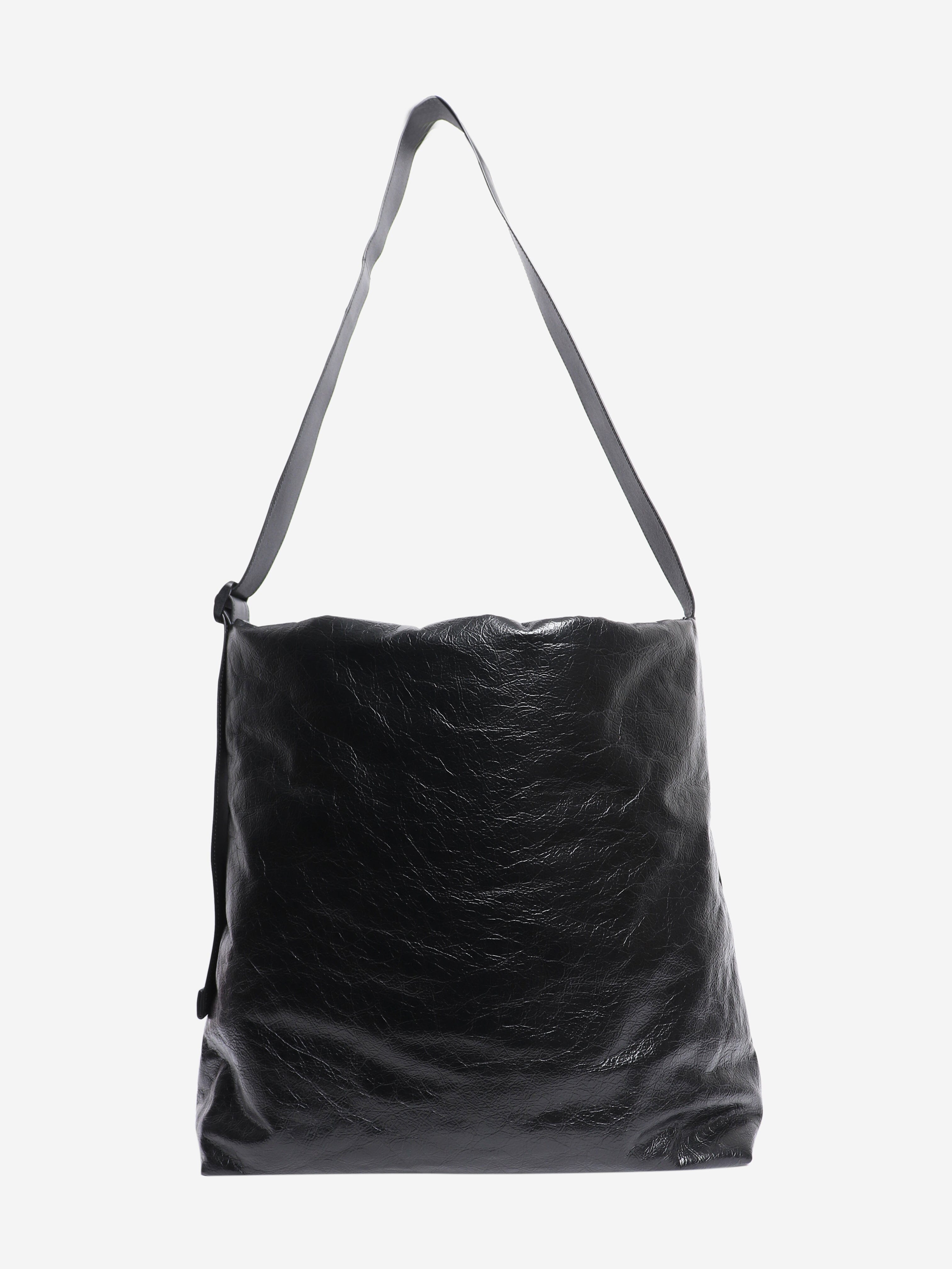 Black crinkled leather tote bag Tote Bags Balenciaga 