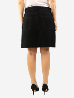 Black suede skirt - size UK 12