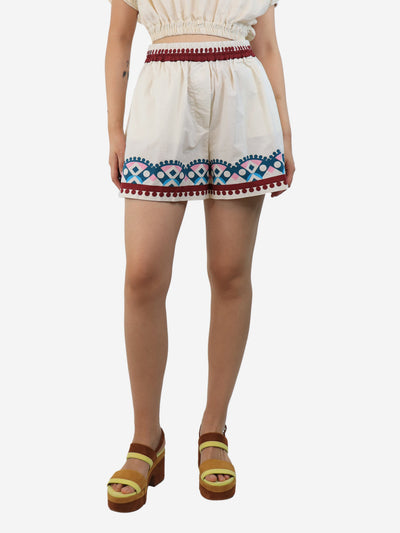 Cream printed shorts - size L Shorts La Double J 