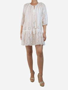 Melissa Odabash White broderie anglaise mini dress - M
