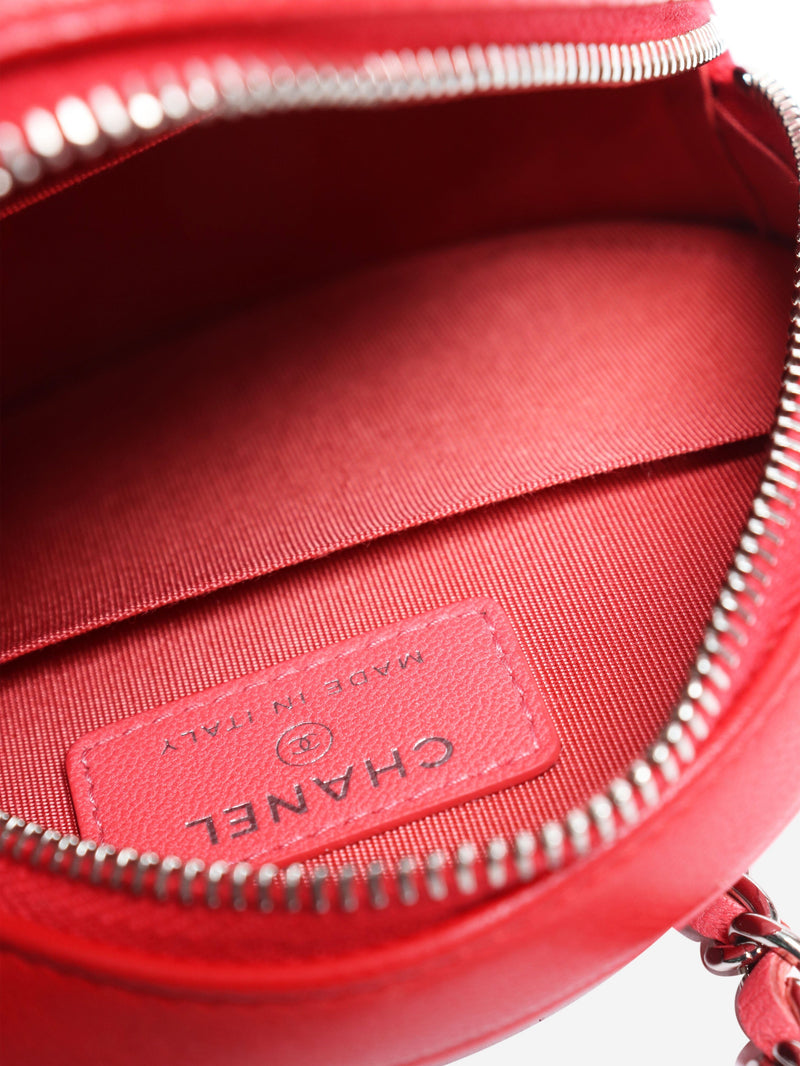Red 2019 lambskin round crossbody bag Cross-body bags Chanel 