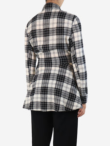 Rosetta Getty Black and ecru check shirt - size UK 10