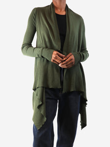 Rick Owens Khaki asymmetrical cardigan - size XS
