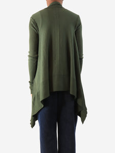 Rick Owens Khaki asymmetrical cardigan - size XS