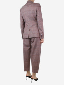 Stella McCartney Red houndstooth blazer and trousers set - size UK 10