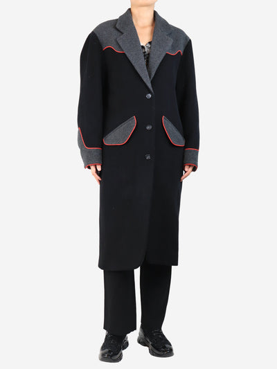 Black Charlie wool coat - size UK 10 Coats & Jackets Molly Goddard 
