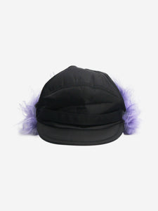 Prada Black Re-Nylon and faux fur Trapper hat