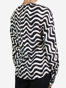 Stella McCartney White sheer detail silk blouse - size IT 42