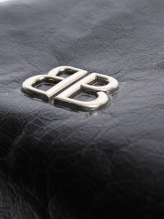Black crinkled leather tote bag Tote Bags Balenciaga 