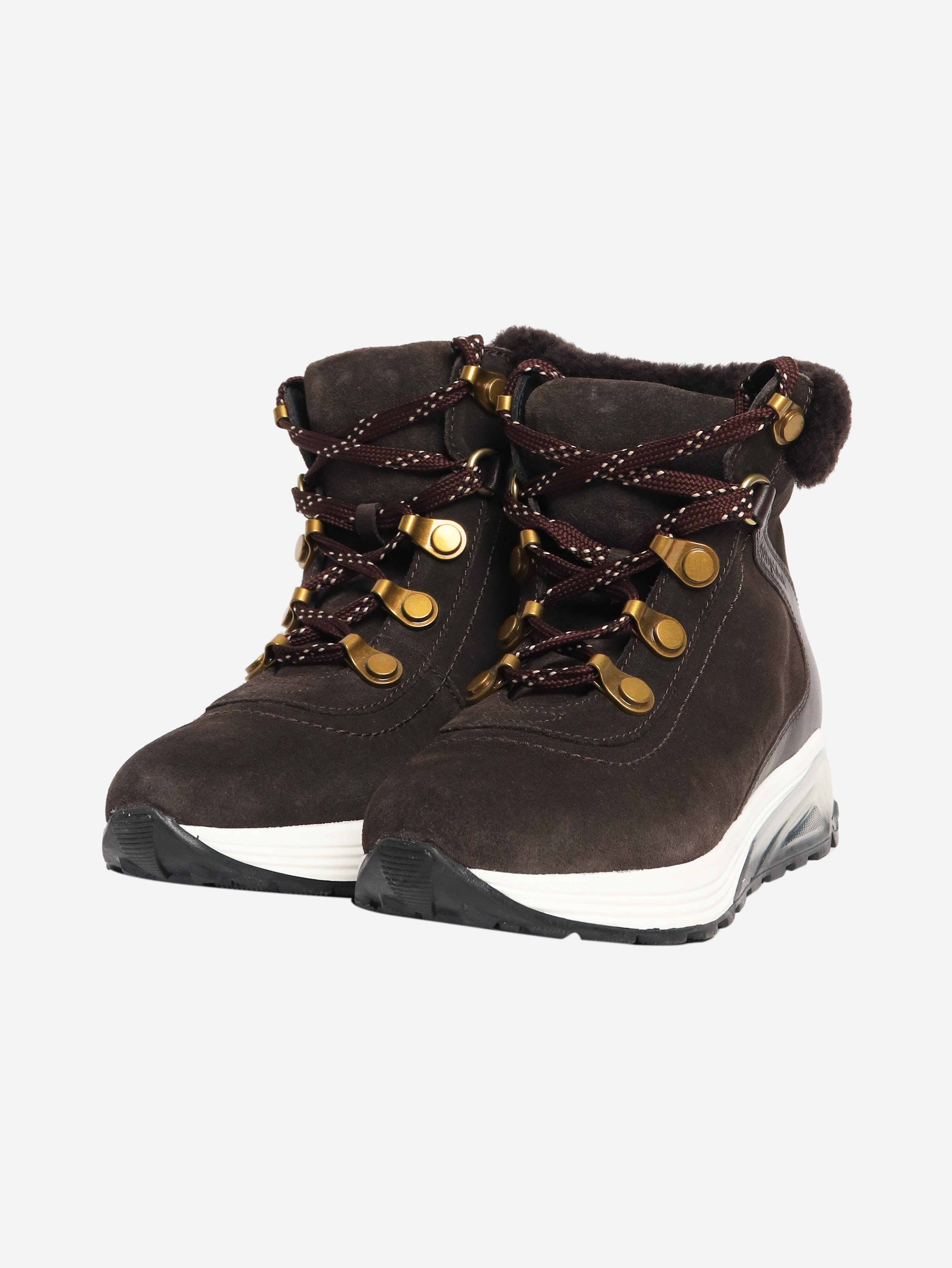 Brown suede ankle boots - size EU 37 Boots See By Chloe 