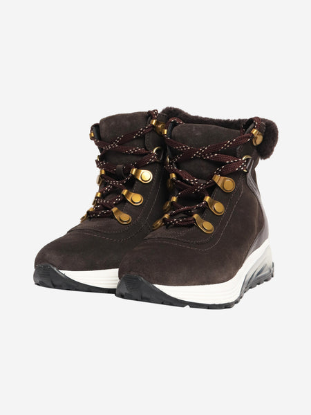 Brown suede ankle boots - size EU 37 alternate image
