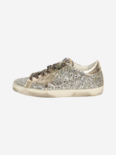 Silver glittery sneakers - size EU 38 (UK 5) Trainers Golden Goose 