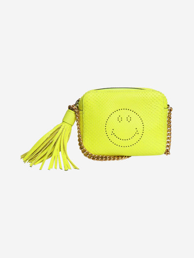 Neon yellow Python smiley face bag Cross-body bags Anya Hindmarch 