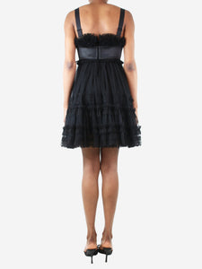 Burberry Black tulle corset mini dress - size UK 6