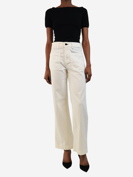White patch-pocket jeans - size UK 8 alternate image