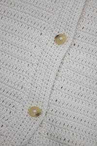 Olistic Cream sleeveless crochet jumper - size M