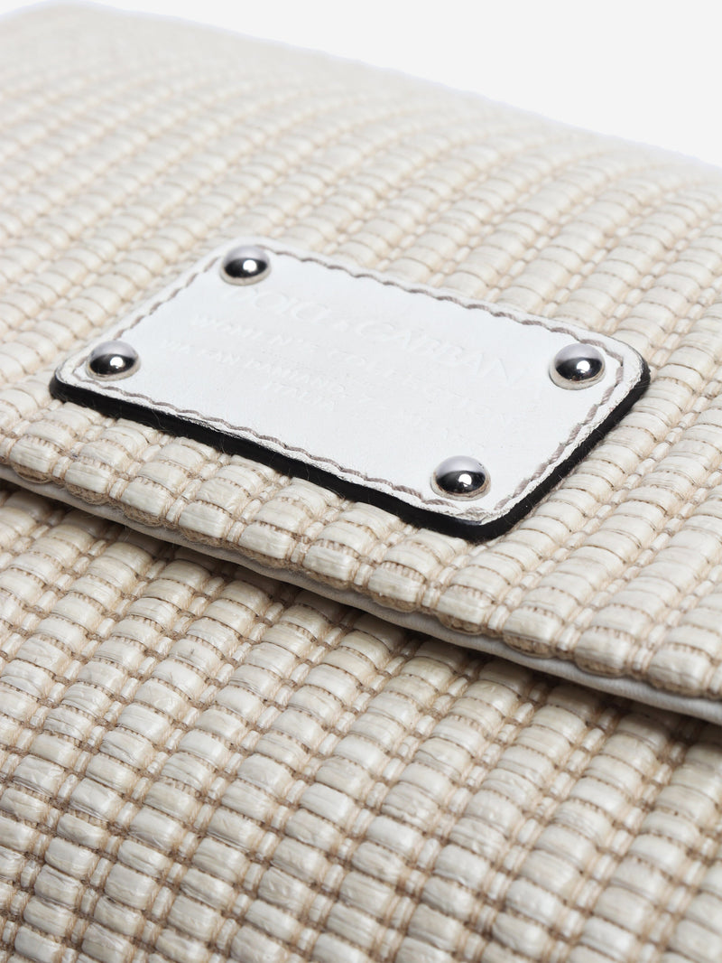 Beige woven clutch bag Clutch bags Dolce & Gabbana 