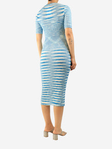 Blue rib-knit midi dress - size UK 12 Dresses Missoni 