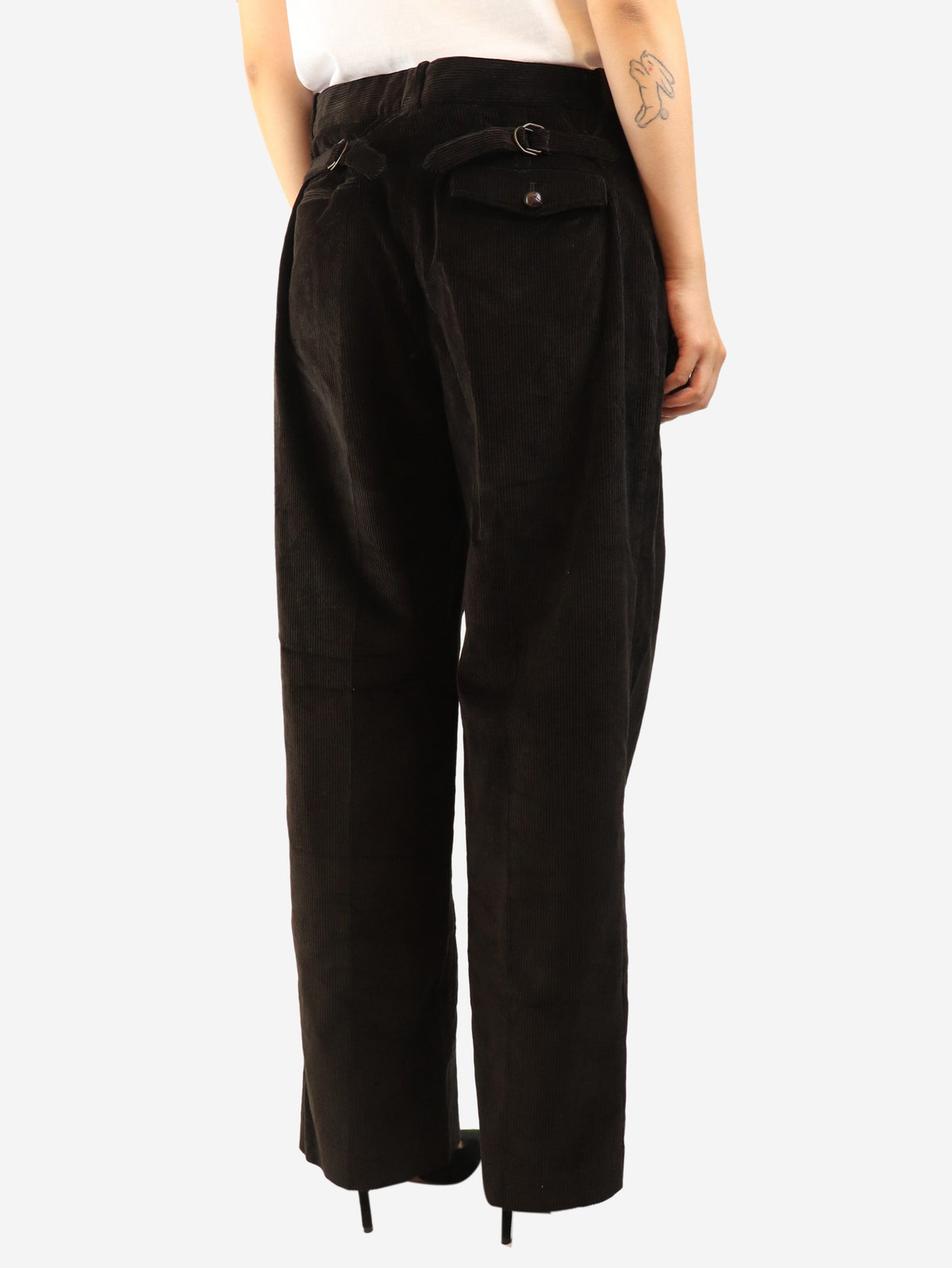 Dark brown corduroy trousers - size UK 18 Trousers Doen 
