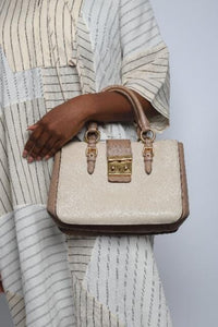 Miu Miu Cream leather top handle bag