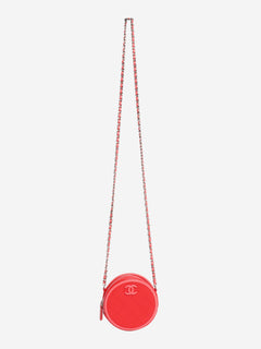 Red 2019 lambskin round crossbody bag Cross-body bags Chanel 