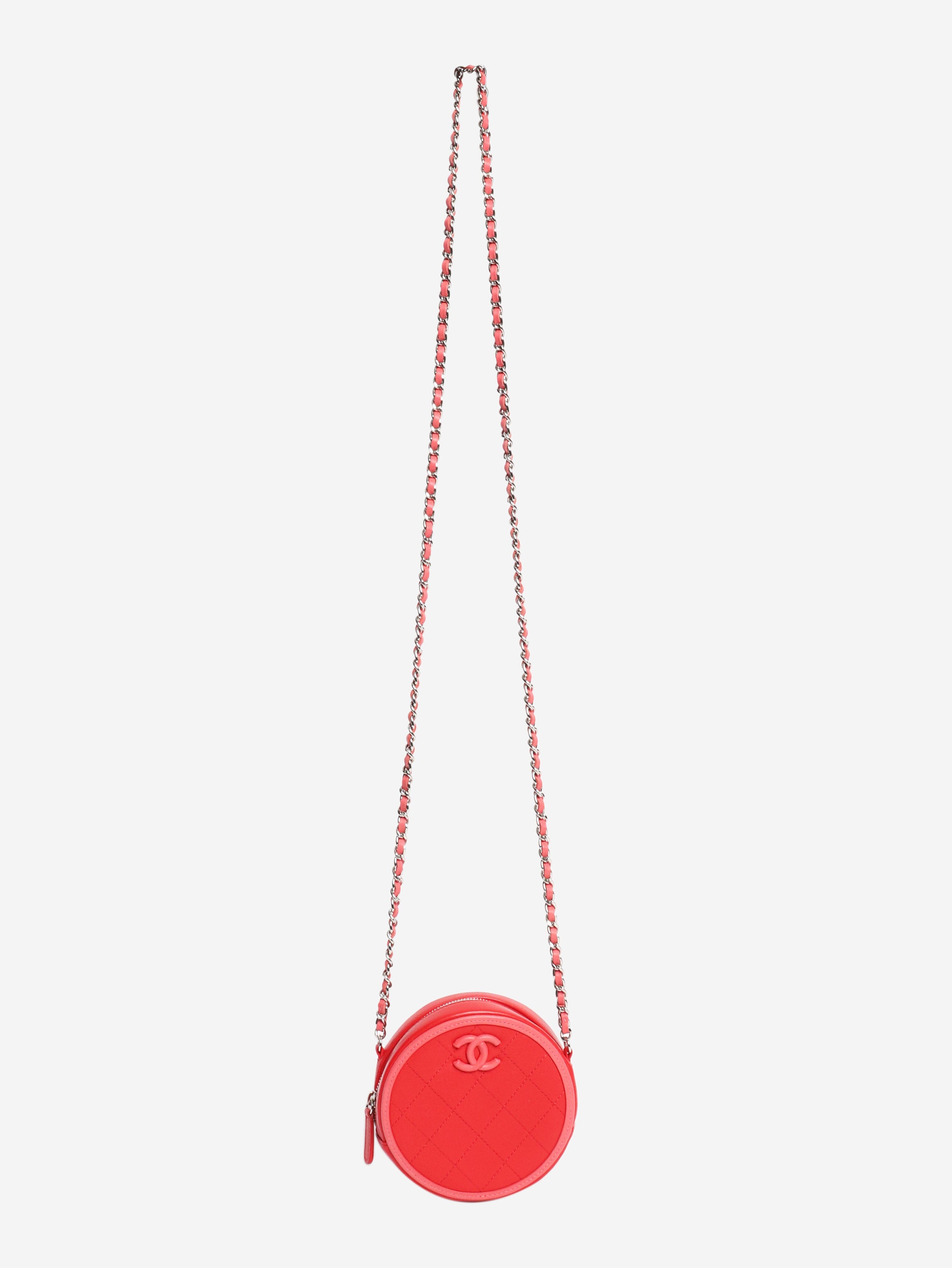 Red 2019 lambskin round crossbody bag Cross-body bags Chanel 