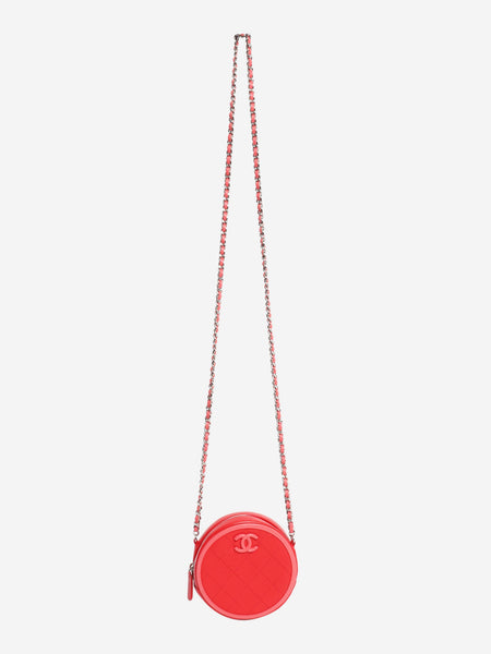 Red 2019 lambskin round crossbody bag alternate image