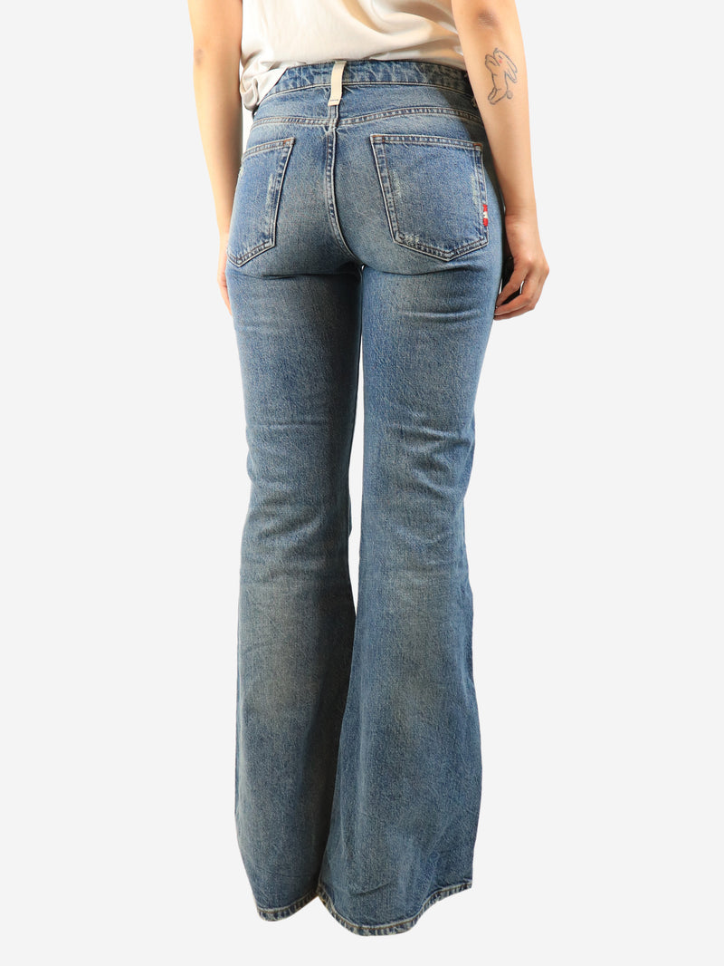 Blue Woodstock flared jeans - size UK 8