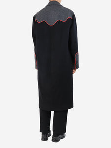 Molly Goddard Black Charlie wool coat - size UK 10