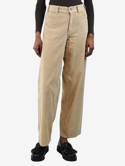 Beige cord trousers - size UK 8 Trousers Celine 